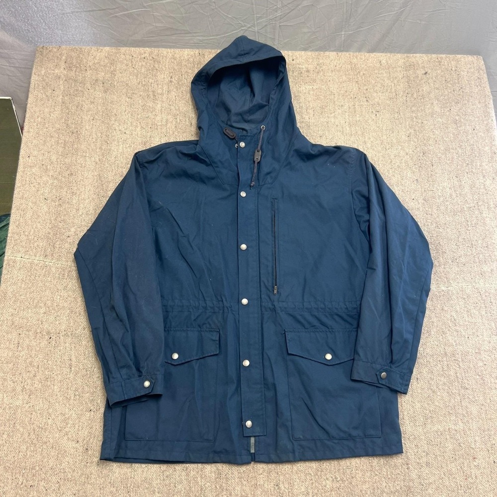 Vintage Polo Ralph Lauren Rain Jacket Mens Medium Blue 1990s Zip Up Windbreaker